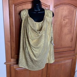 Notations Gold Sleeveless Top